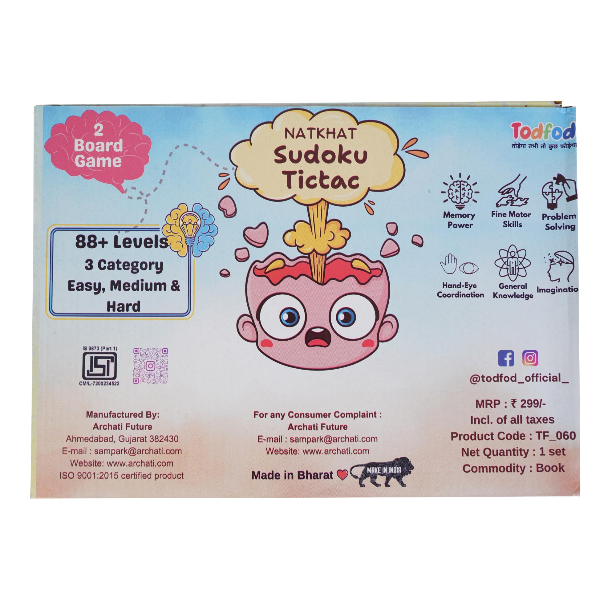 Children’s Sudoku (2 in 1) Game Puzzles |Brain Activity Toy for Children Ages 5 to 8 - Image 3 thumbnail