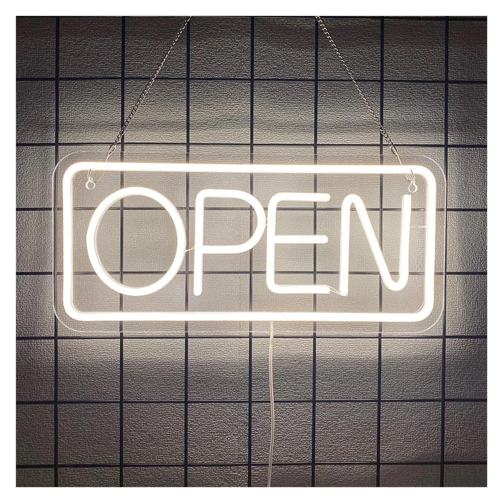LEMST Sign Lamp Open Neon Sign Letter Light for Bar Hotel Club Shop Store Business Theme Aesthetic Decor Dimmable USB Lamp 40cmx18.5cm