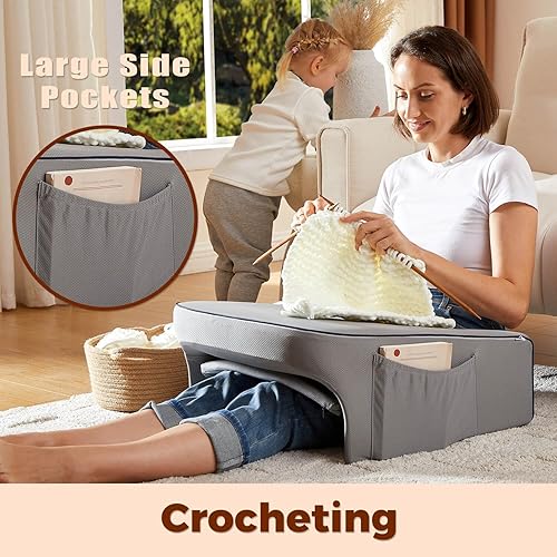 Miniatura 4 de Almohada de lectura para cama, almohada de juegos para regazo, adultos pequeños, almohada de reposabrazos para adolescentes, almohada de escritorio