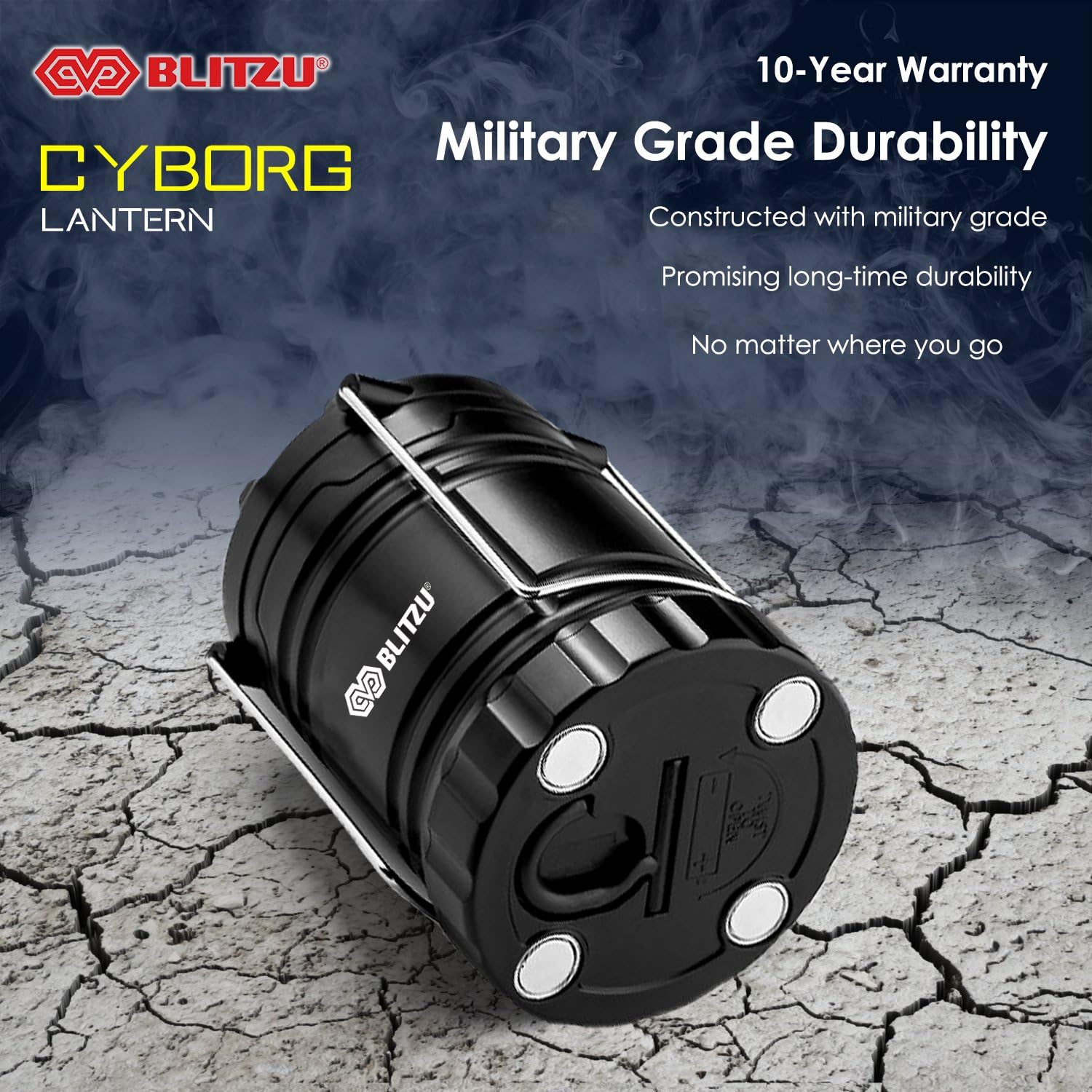 BLITZU Optimus G100 LED Camping Lantern in collapsed state