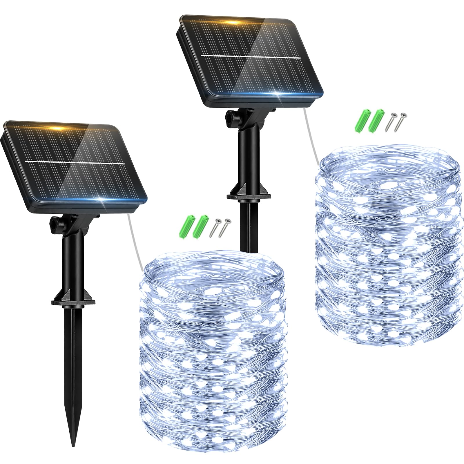 bitjam 2 Pack Solar String Lights Outdoor Garden Waterproof 40FT 120 LED