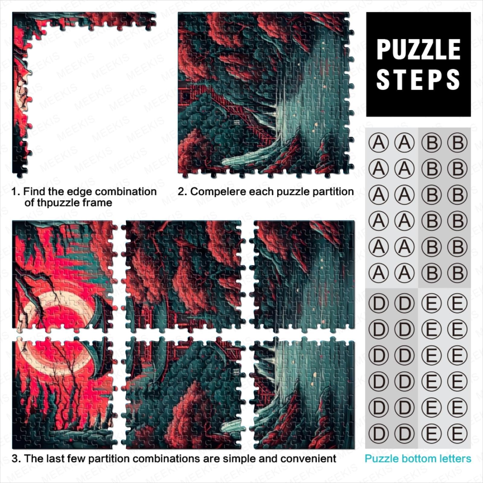 Puzzle Puzzle Eclissi solare in Giappone Puzzle in legno 1000 pezzi per adulti Puzzle 1000 pezzi gioco di puzzle per famiglie regali di compleanno 1000 pezzi（50x75 cm）