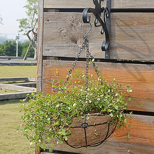 Miniatura 6 de Cadenas largas colgantes para macetas con clips, cadena negra de 18 pulgadas, soporte de cadena de repuesto para comederos de pájaros, macetas,