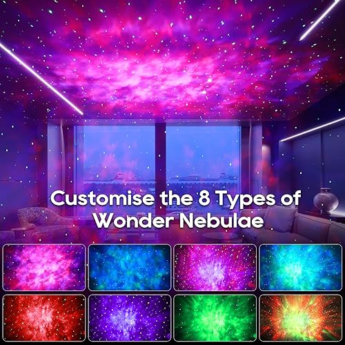 Miniatura 2 de Proyector de galaxia de astronauta, luz nocturna para niños, proyector de estrellas con temporizador y control remoto, luces LED de techo de