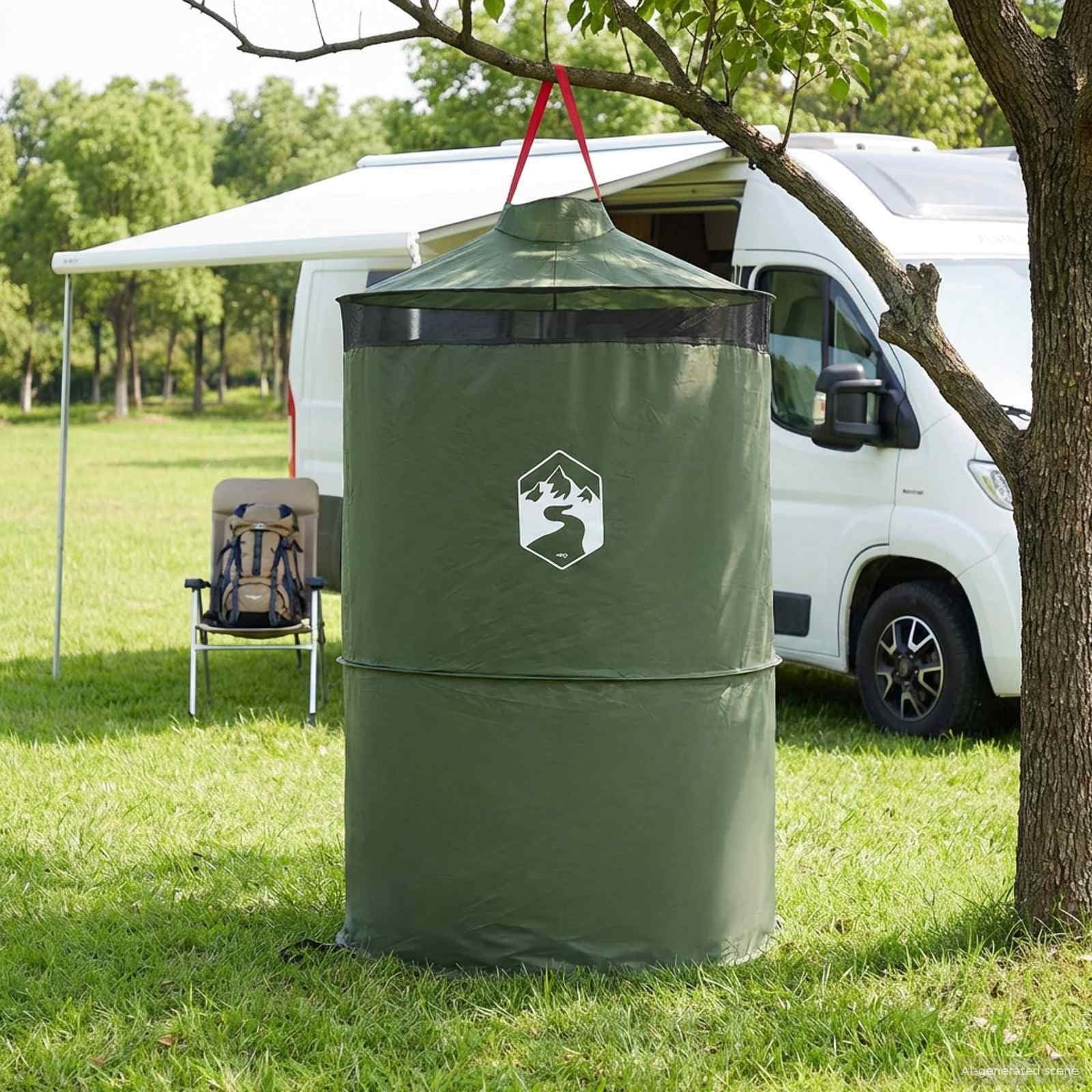 Tenda pop-up per WC, 97 x 126 cm, verde