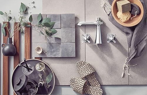 Miniatura 8 de Moen TS6985 Flara - Kit de moldura de grifo de baño con mango cruzado de 7.9 in, requiere válvula, cromado