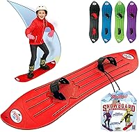 Vista 9 de El original Sledsterz Geospace para niños principiantes tabla de nieve para la diversión invernal en la nieve, con fijaciones ajustables de entrada