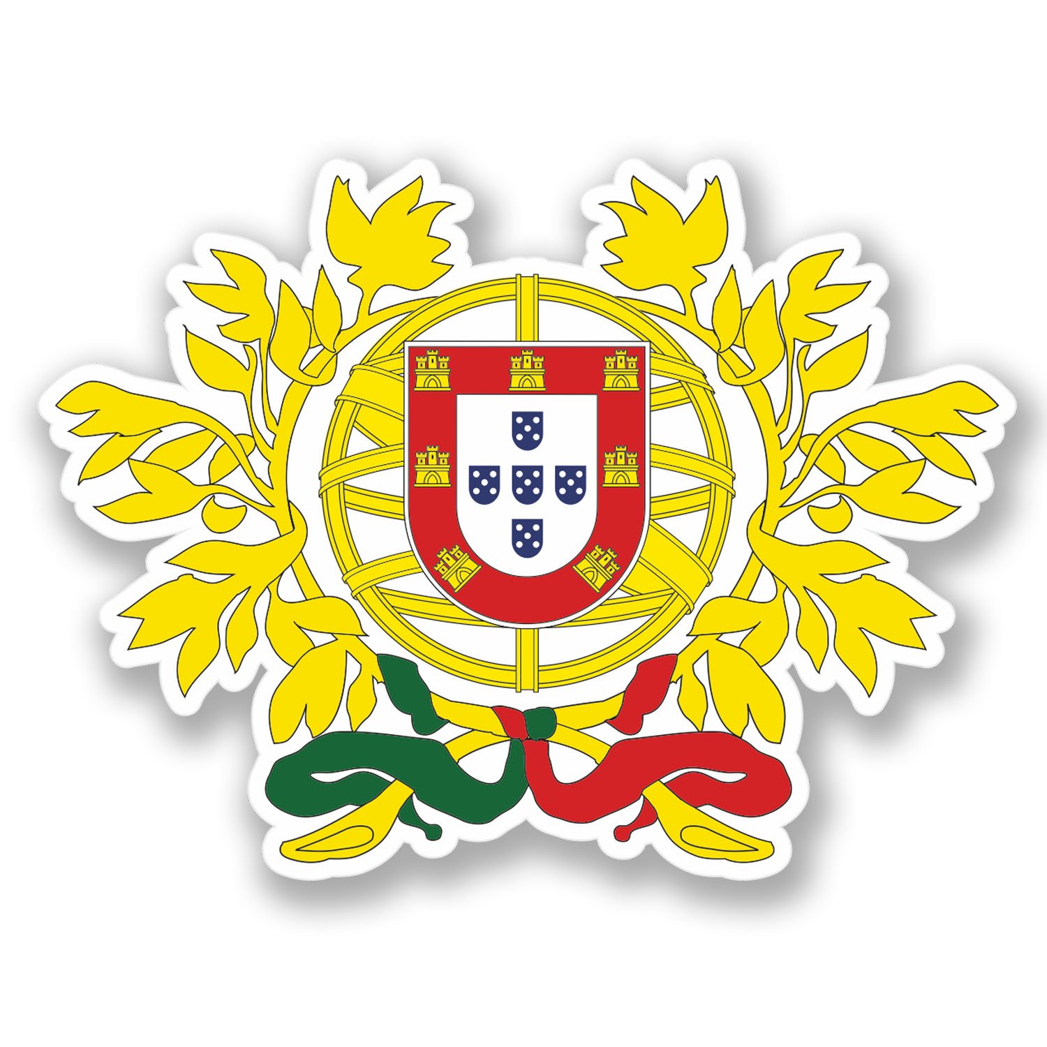 Destinationvinyl Multi 2 X Portugal Lisbon Sticker Bike Laptop Decal Flag Travel Luggage Tag Gift #4374 (10Cm Wide X 7.3Cm Tall)
