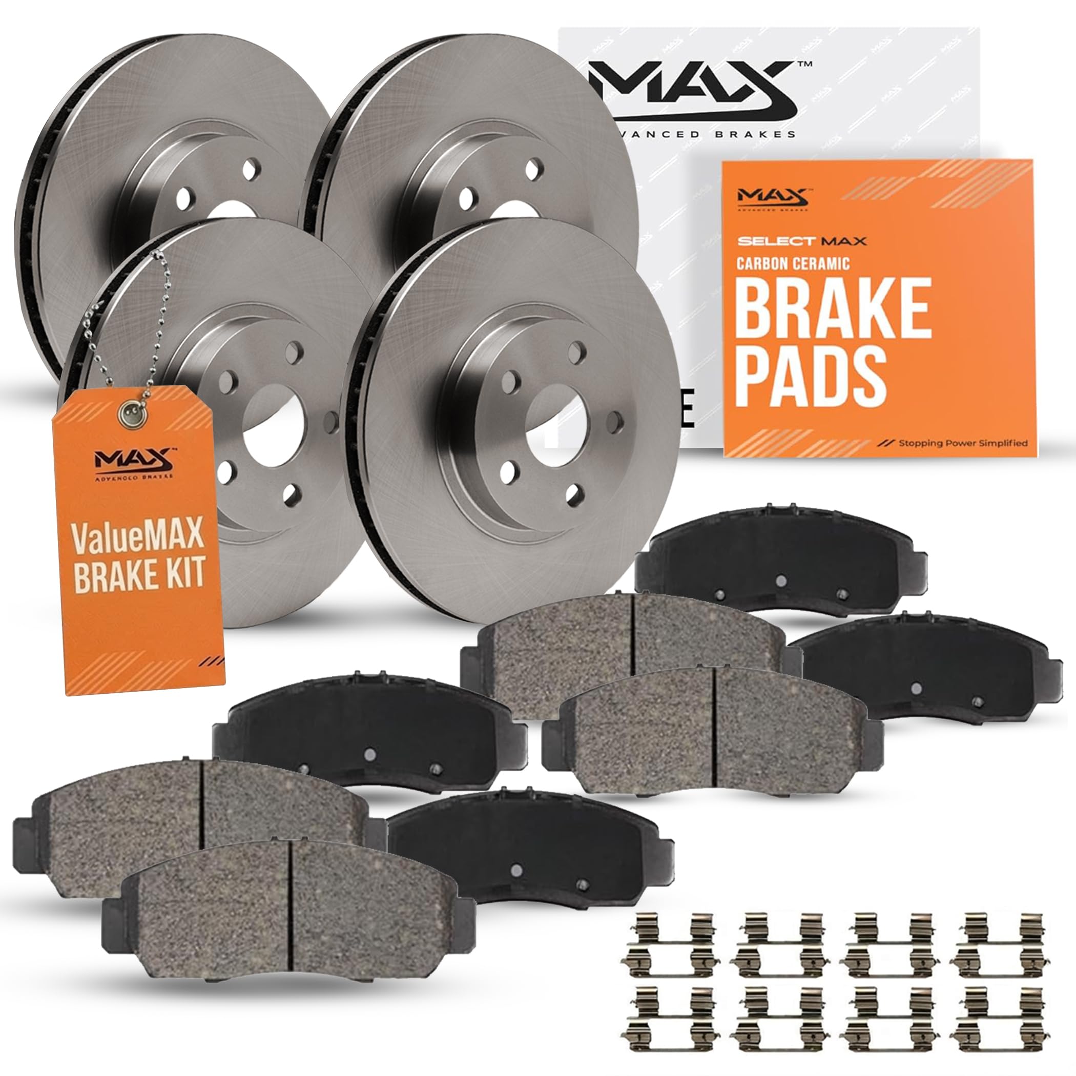 MAX Advanced Brakes Front &amp; Rear Brake Kit for Honda Accord