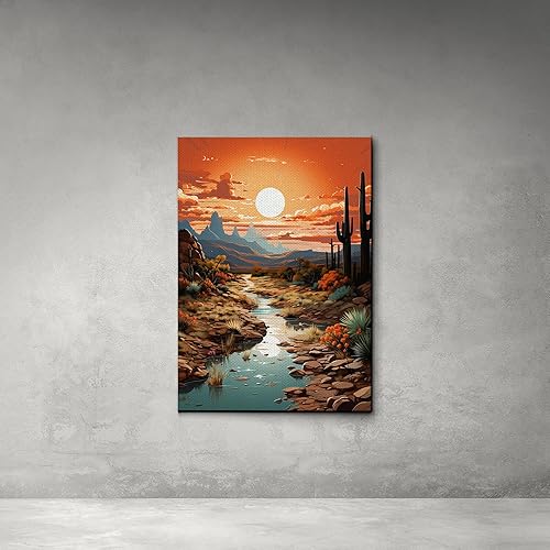 Red Mesa, Archival Print of Landscape Prints of Red Mountain in Mesa, Arizona, Canvas, Art Print