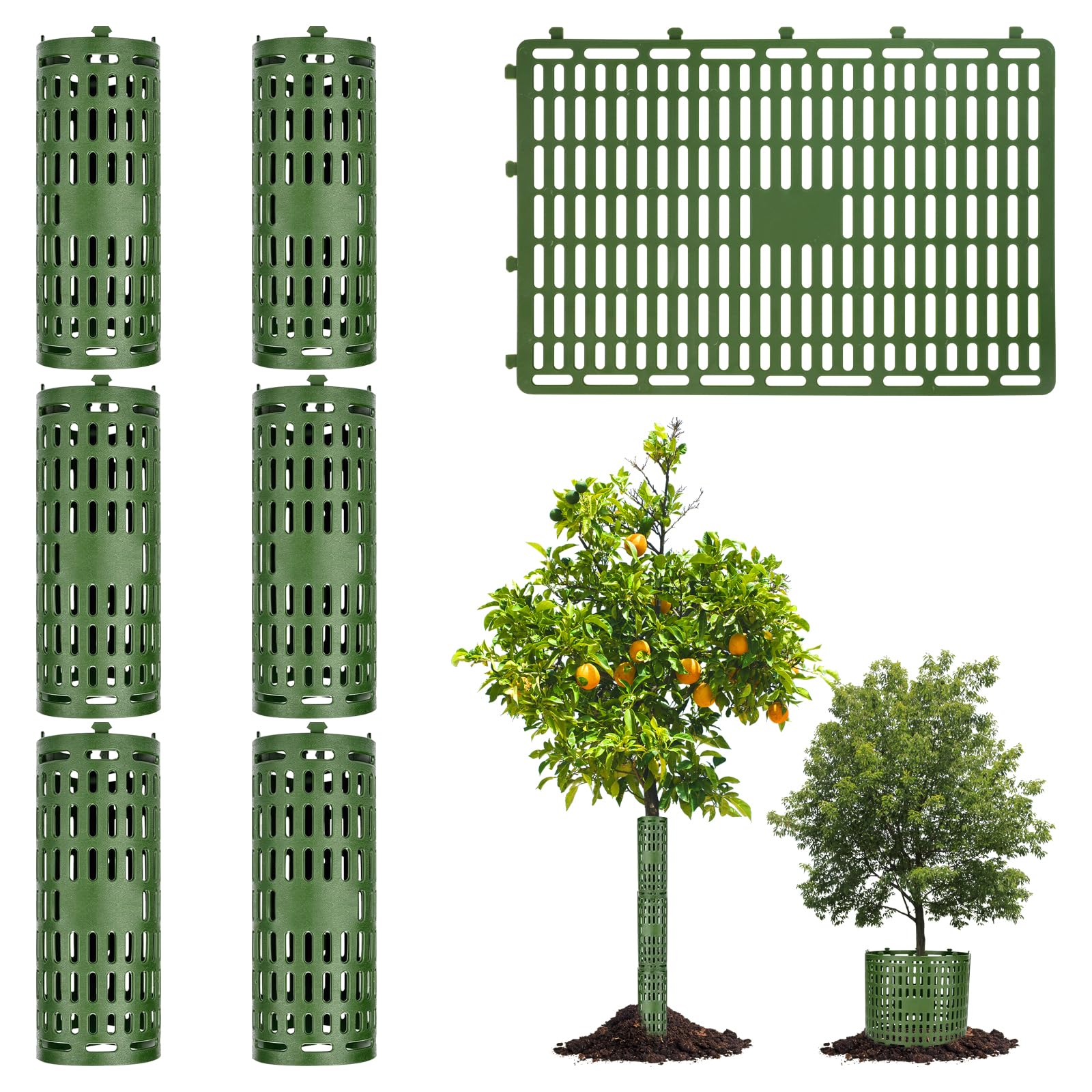 CTYUEYUN 7PCS Tree Trunk Protectors, Sapling Bark Tree Protectors Tubes can be Spliced, Easy to Use, Very Suitable for Saplings and Fruit Trees, Protect Plants from Animal Damage