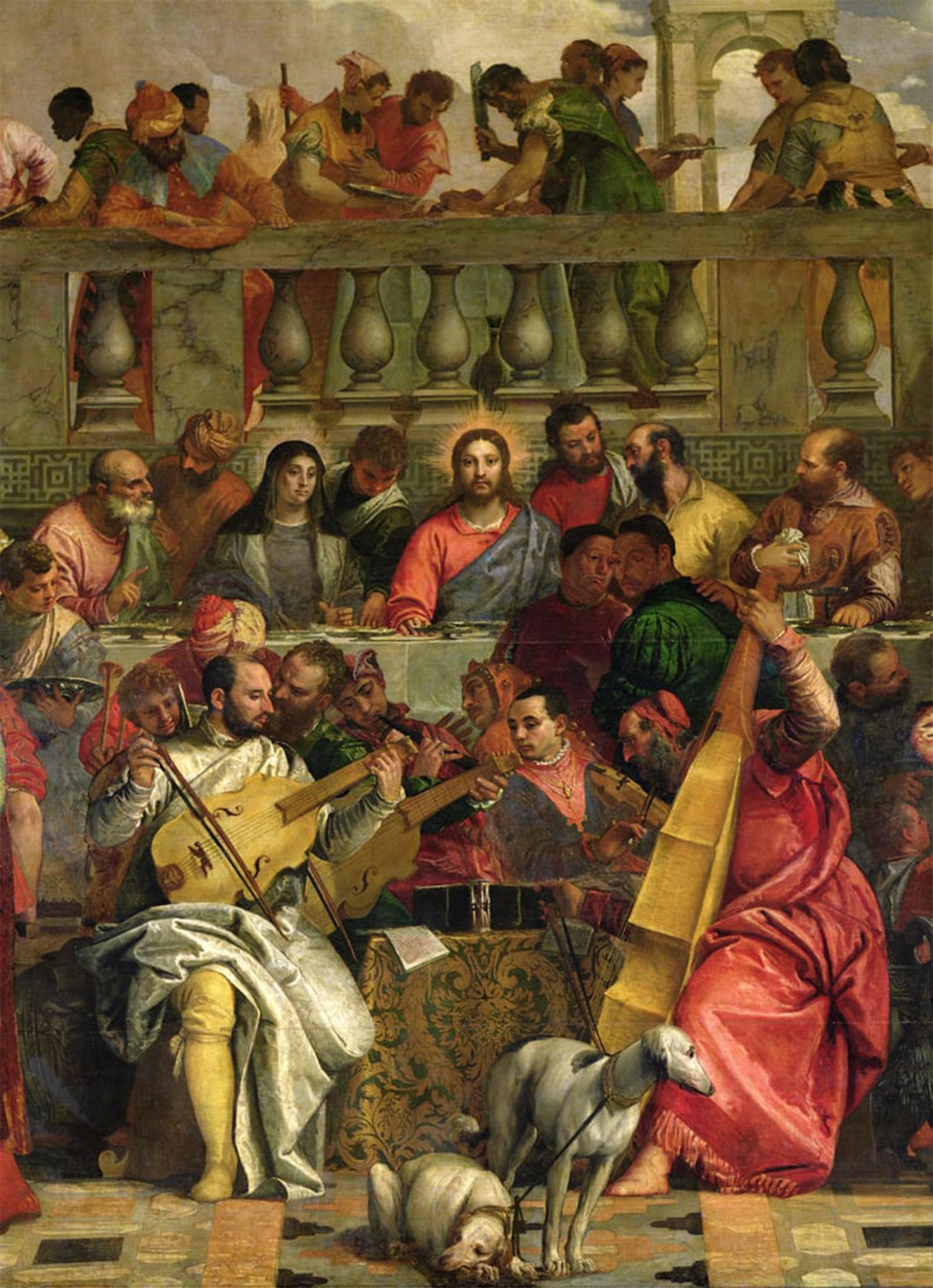 Artxlxxbn No Frame Famous Art Print Poster Vintage Wall Art The Marriage Feast At Cana Detail Of Christ And Musicians By Paolo Veronese Canvas Art Poster For Home Decor 60X90cm