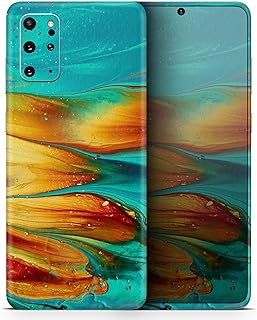 Design Skinz Liquid Abstract Paint V60 | Protective Vinyl Decal Wrap Skin Cover Compatible with The Samsung Galaxy S9 Plus (Full-Body, Screen Trim & Back Glass Skin)