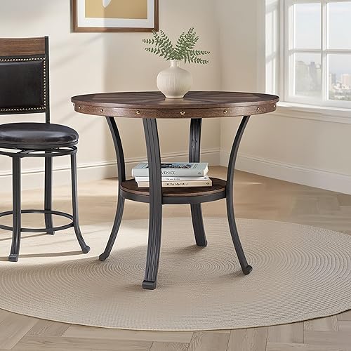 Miniatura 5 de Powell Muebles Franklin - Mesa auxiliar, pequeña, color marrón Marrón,Peltre,https://www.amazon.com/dp/undefined