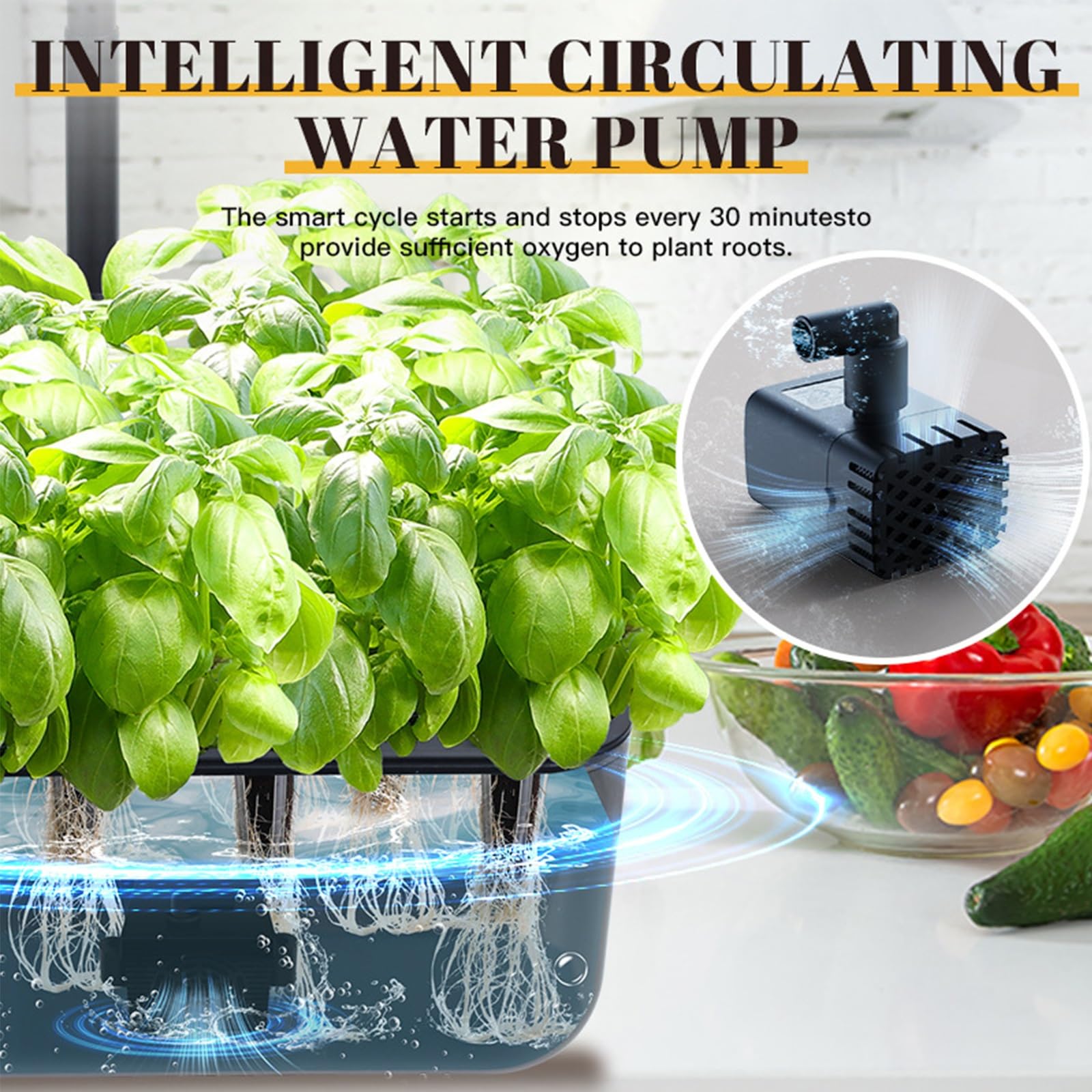 Hydroponie Kit Complet D'intérieur avec éclairage LED, Tour Hydroponique, Kit de Germination 10 Capsules, Hauteur Réglable, Kit de Tour Hydroponique Verticale D'intérieur, Noir