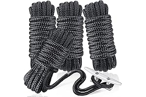 Double Braided Nylon Dock Lines with 12" Loop