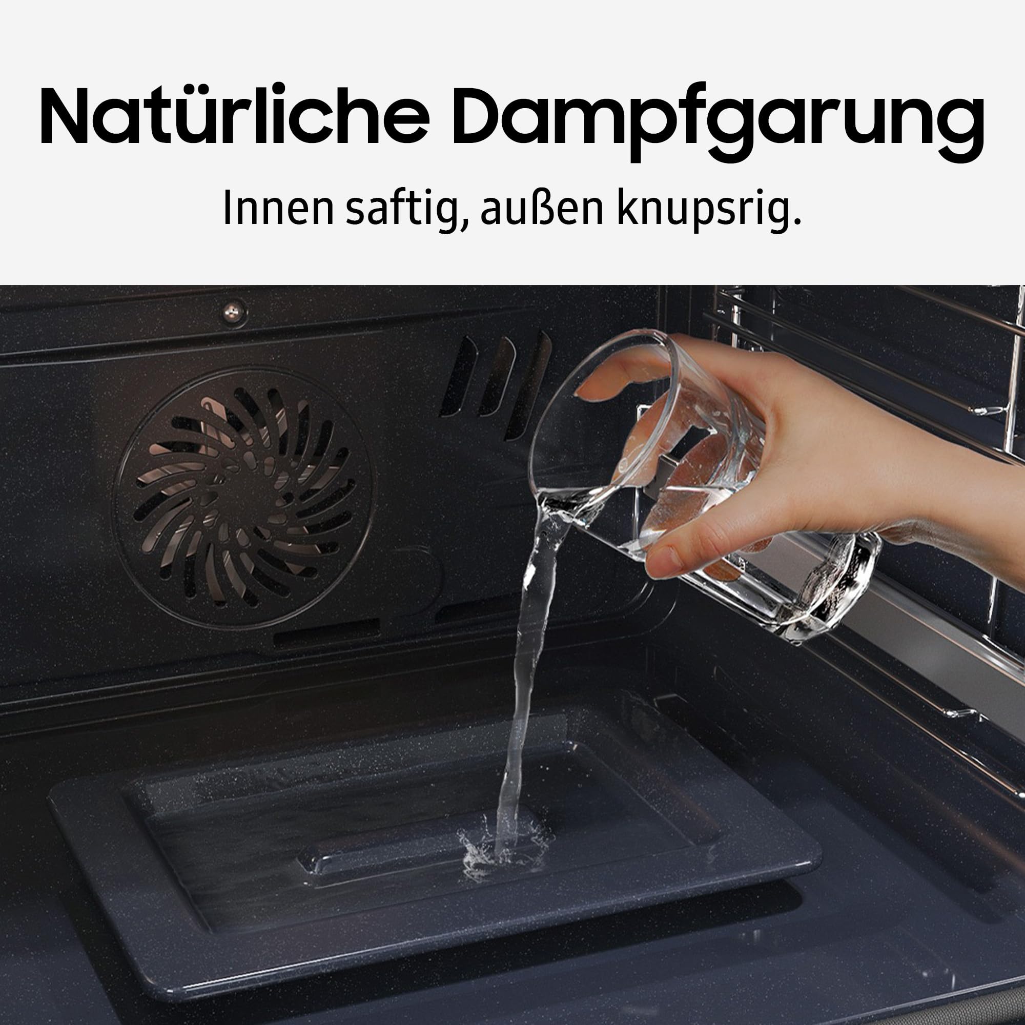 Samsung NV7B4550VAS/U1 Einbau-Backofen 76 l AI Dual Cook Flex Pyrolytische Selbstreinigung SmartThings Cooking Air Sous Vide Schwarz