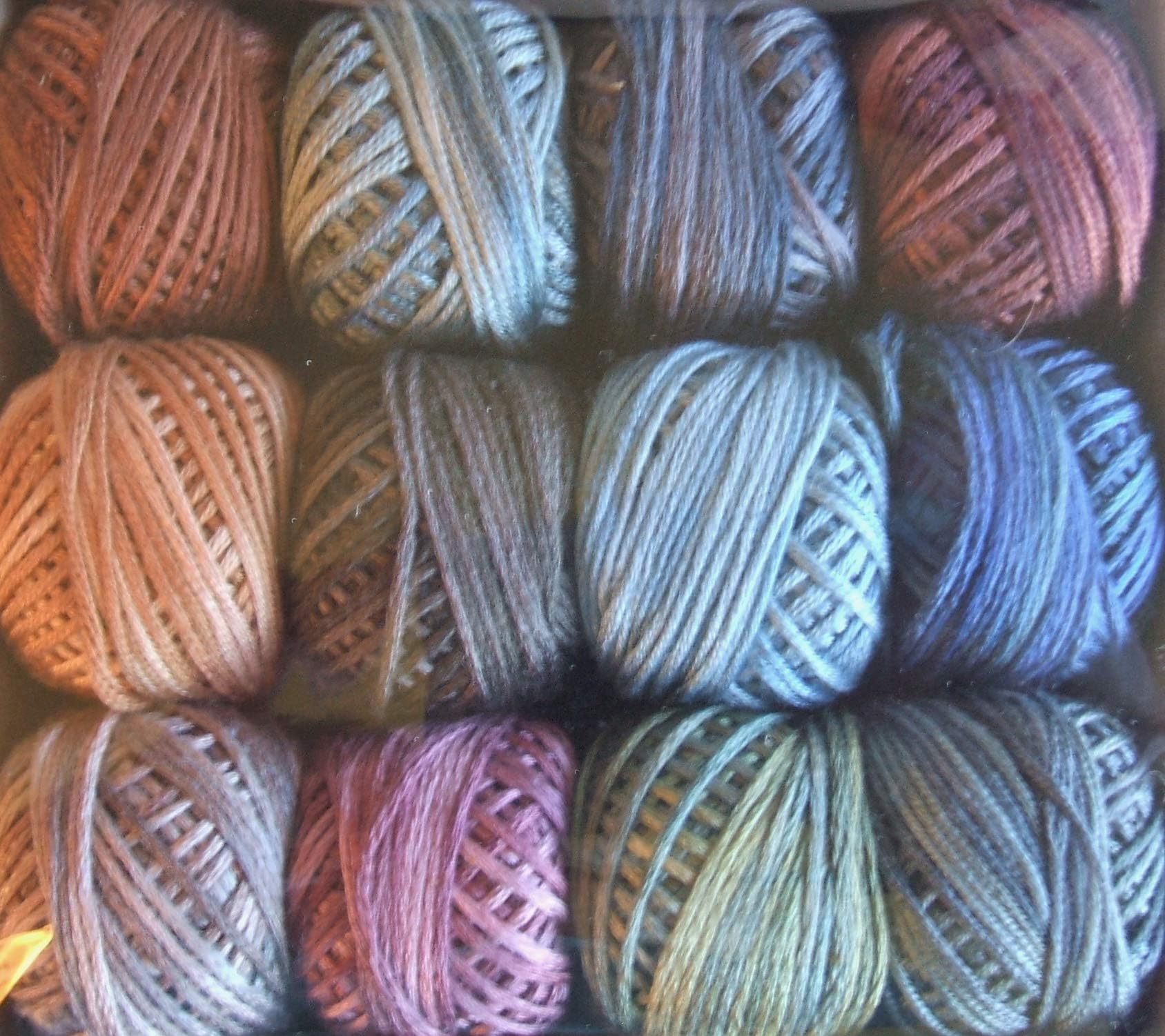 Valdani Luxury Silk Floss Primitive Silks 6 Strand Thread Hand-Dyed 12 Spool VAK1004