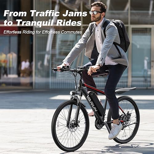 Miniatura 6 de VARUN Electric Bike for Adult 26 Inch Woman  Men with 350W750W Motor 20MPH 36V 104Ah48V 168Ah City Commuter Electric Bike Removable Lithium Battery