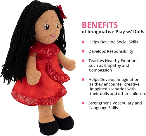 Miniatura 6 de Playtime by Eimmie - Muñeca suave de trapo, primera muñeca de 14 pulgadas para bebé, juguete de peluche seguro para todas las edades