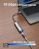 BrosTrend Adapter 10 Gb/s USB-C na Ethernet do laptopów MacBooków Plug&Play | Zgodny z Thunderbolt, do systemów macOS, W