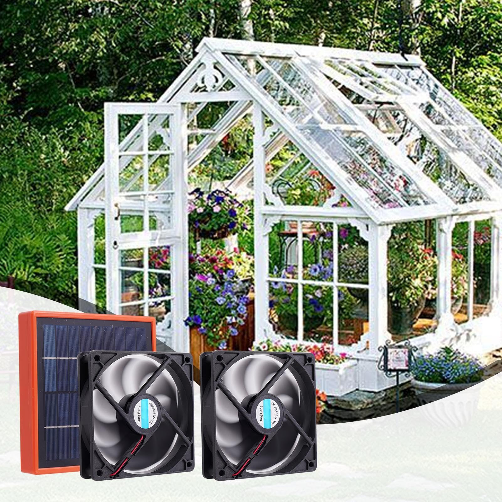 Ventola di estrazione solare, ventola di estrazione del capannone | Ventilatore da capannone pannello solare 2 x 30 W - Ventilatore solare da tetto, ventilatore da serra con cavo /off, | Ventilatore per serra impermeabile, ventilatore per ventilazione sul