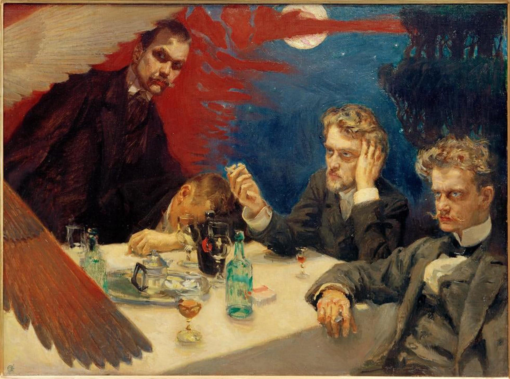 POSTERIIk Vintage Classic Picture Landscape Artwork Symposium by Akseli Valdemar Gallen Kallela Portrait Canvas Painting for Office Home Decor 60x90cm
