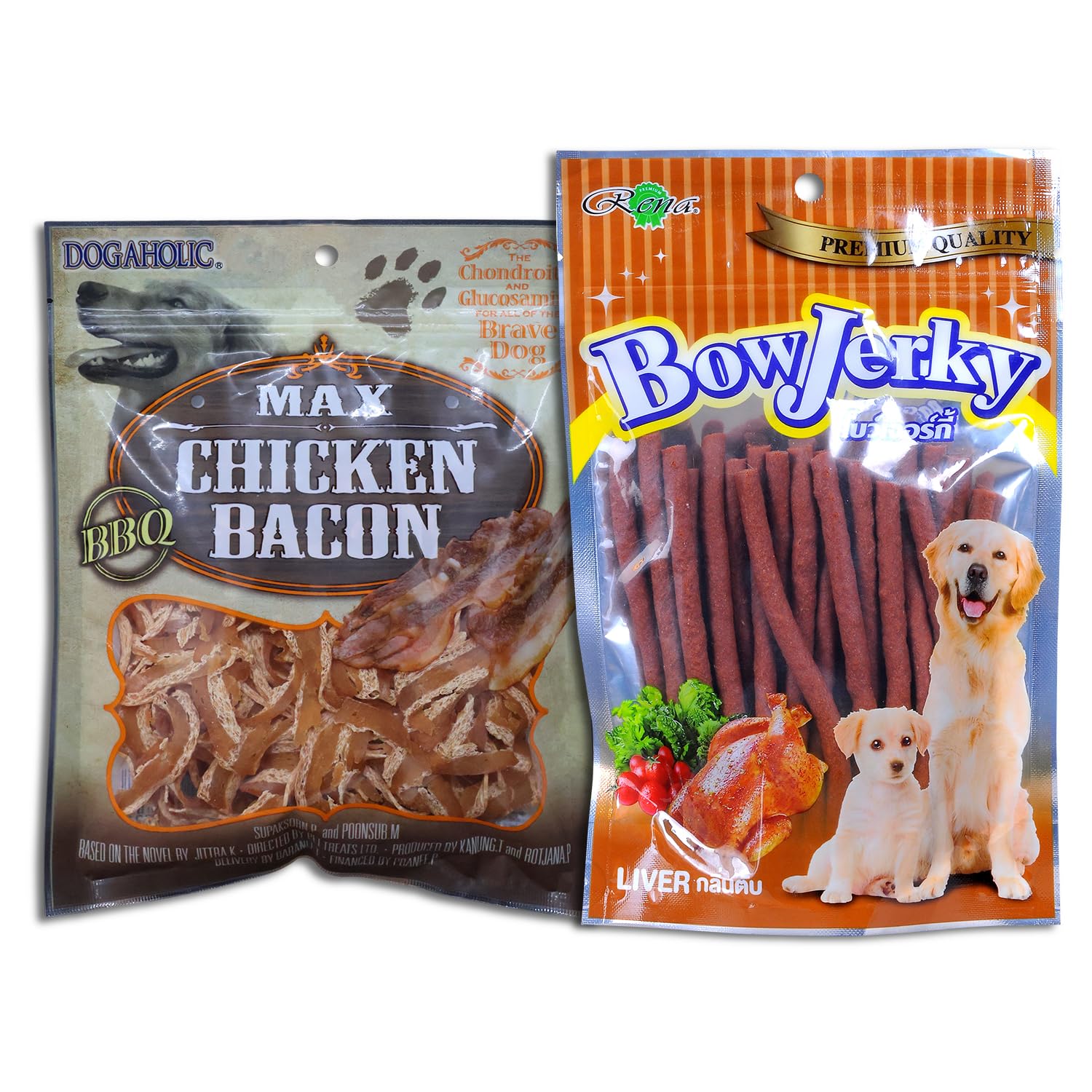 Combo of Rena Max Chicken Bacon Strips, BBQ and Bow Jerky Liver Treat for Dogs (B08MW8SNWM) Amazon Price History, Amazon Price Tracker