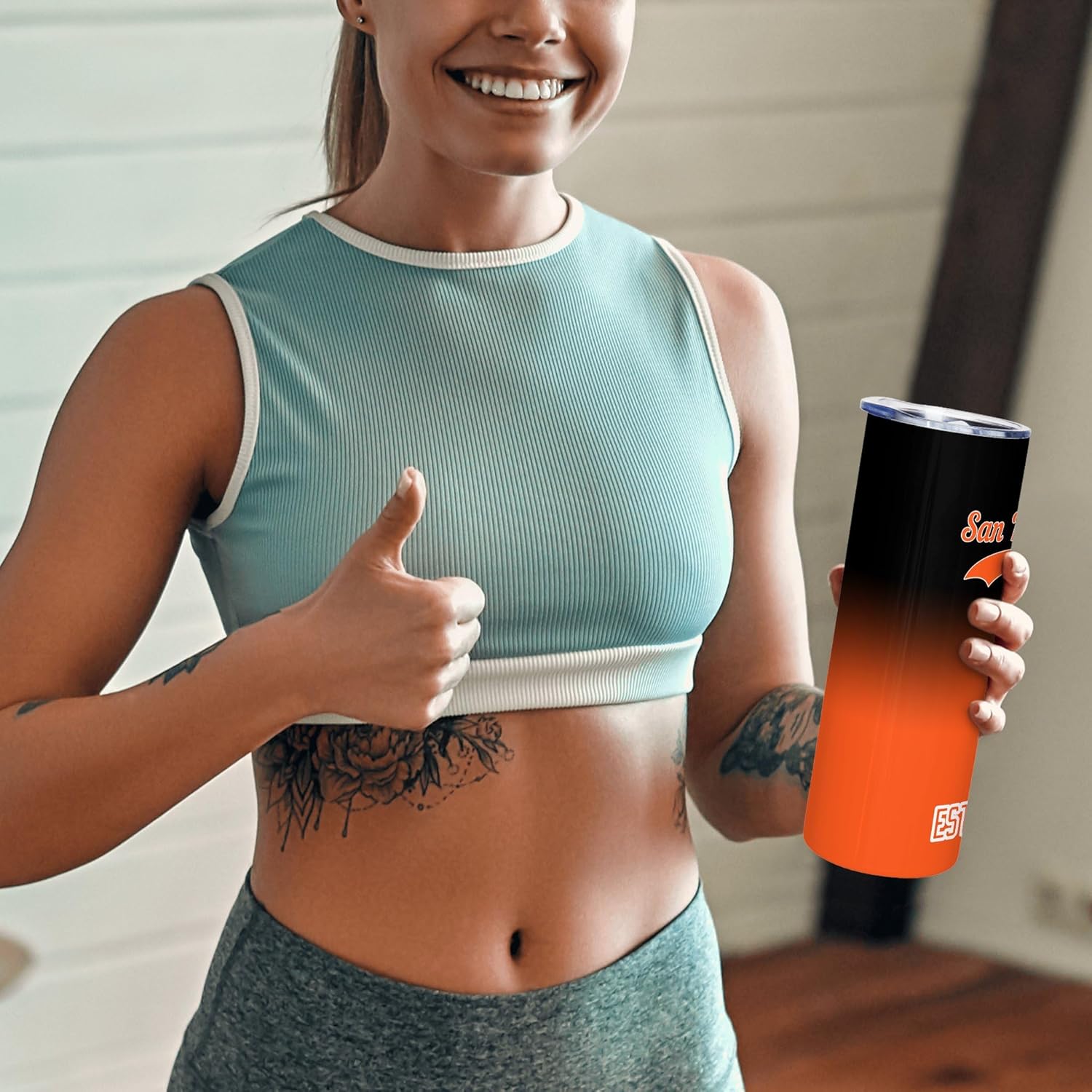 San Francisco EST 1883 Tumblers 20oz Straight Skinny Car Cups Sports Travel Coffee Mug,Stainless Steel,Insulated,Classic Collection Gifts for Men Women Fans. - Image 7