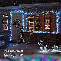 Vista 4 de Luces LED de escalera con Papá Noel escalador, 2.5 pies, luces decorativas de Navidad para interiores, 8 modos, árbol de luces de Navidad