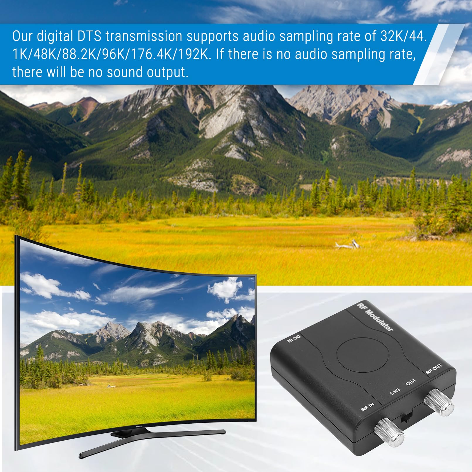 Adaptateur HDMI vers coaxial HDM61 convertisseur RF vers HDMI 1080p NTSC CH3 CH4 modulateur RF