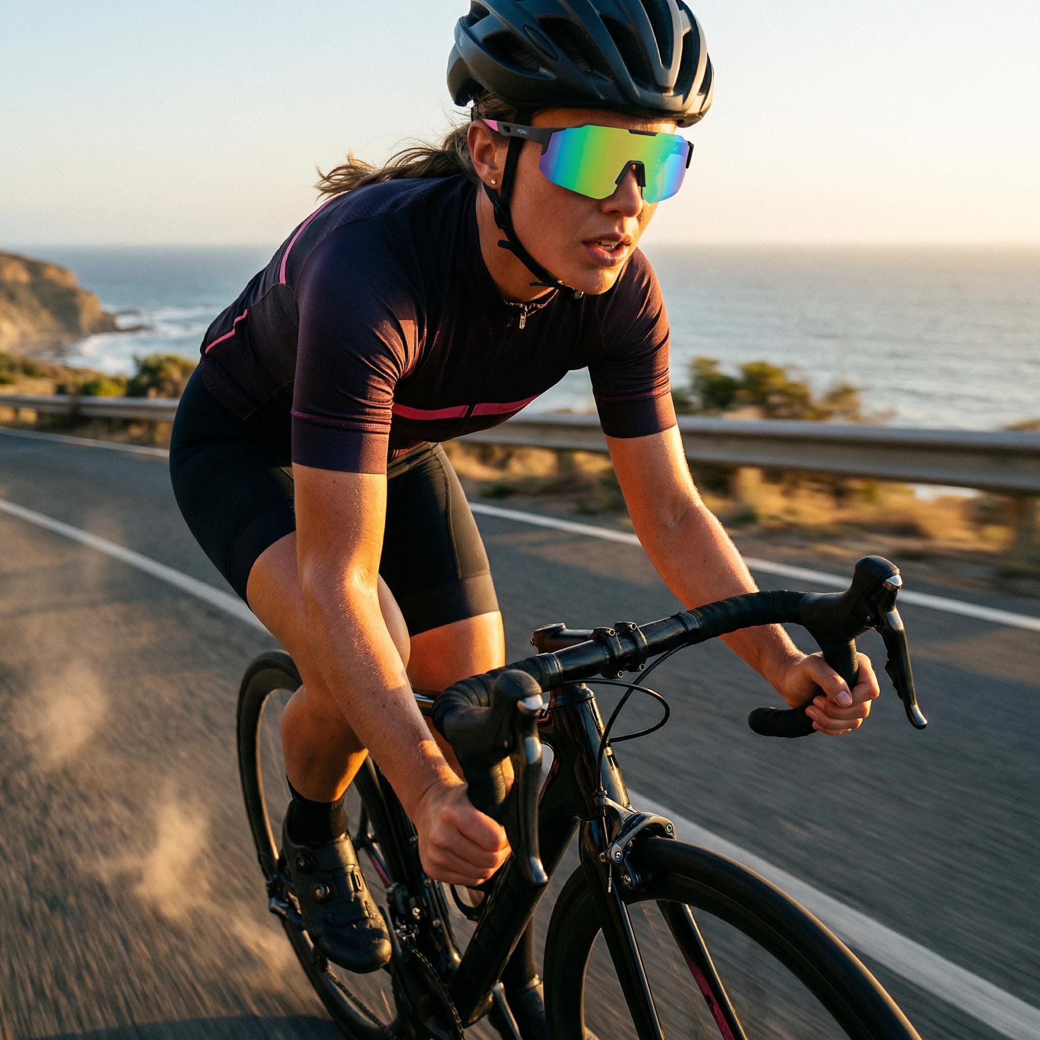 Occhiali da sole sportivi polarizzati per uomo e donna, occhiali da sole per adolescenti, baseball, ciclismo, ciclismo, protezione UV400