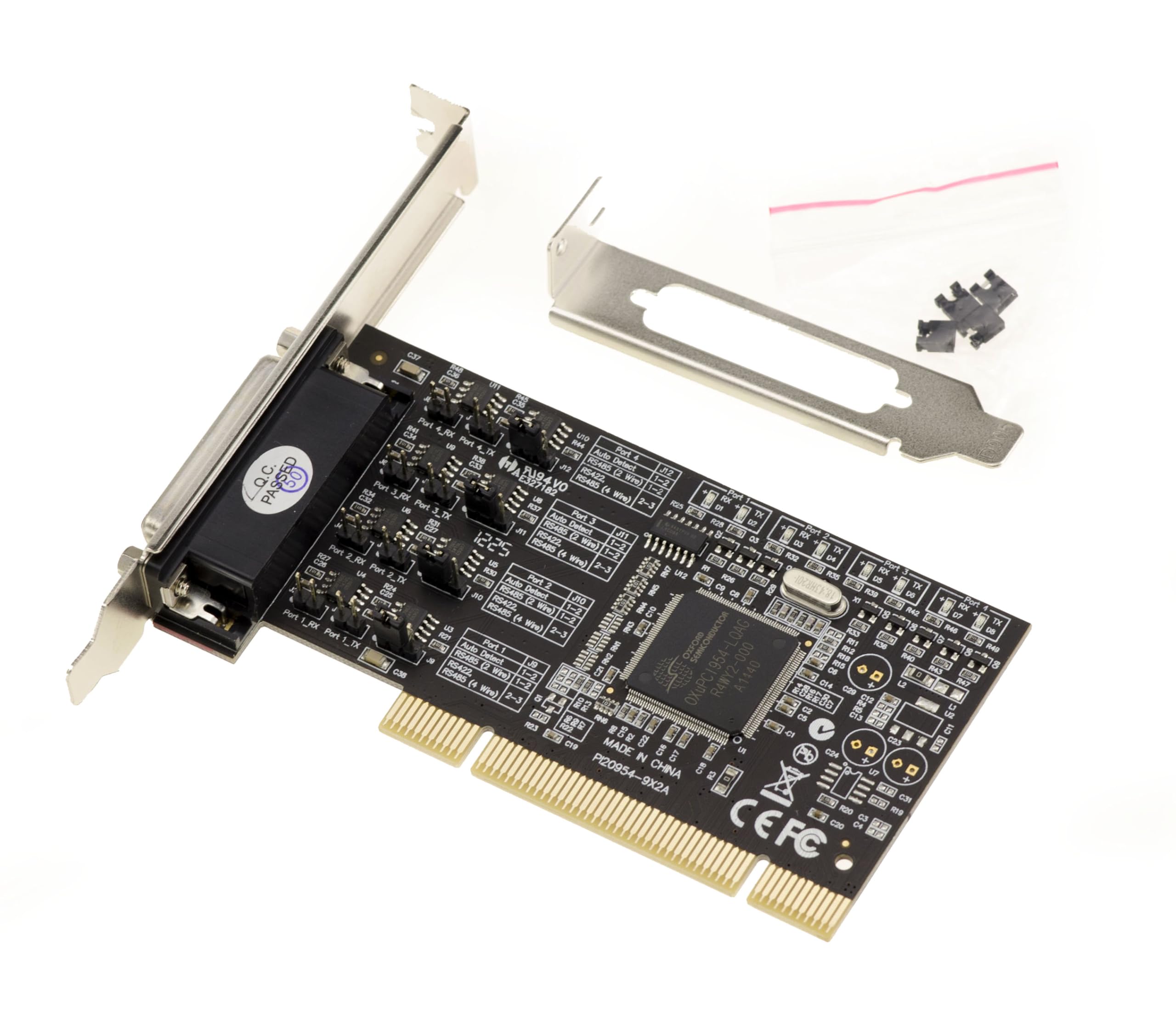 KALEA-INFORMATIQUE Tarjeta controladora PCI RS422 RS485 de 4 Puertos con chipset Oxford OXPCI954. Protección RS422 RS485 RSD 15KV.