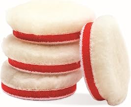 Griot's Garage BOSS Knitted Wool Pads for Car Detailing, Polishing and Paint Correction, Buffing Pads Compatible with BOSS Creams, 2”, Set of 4