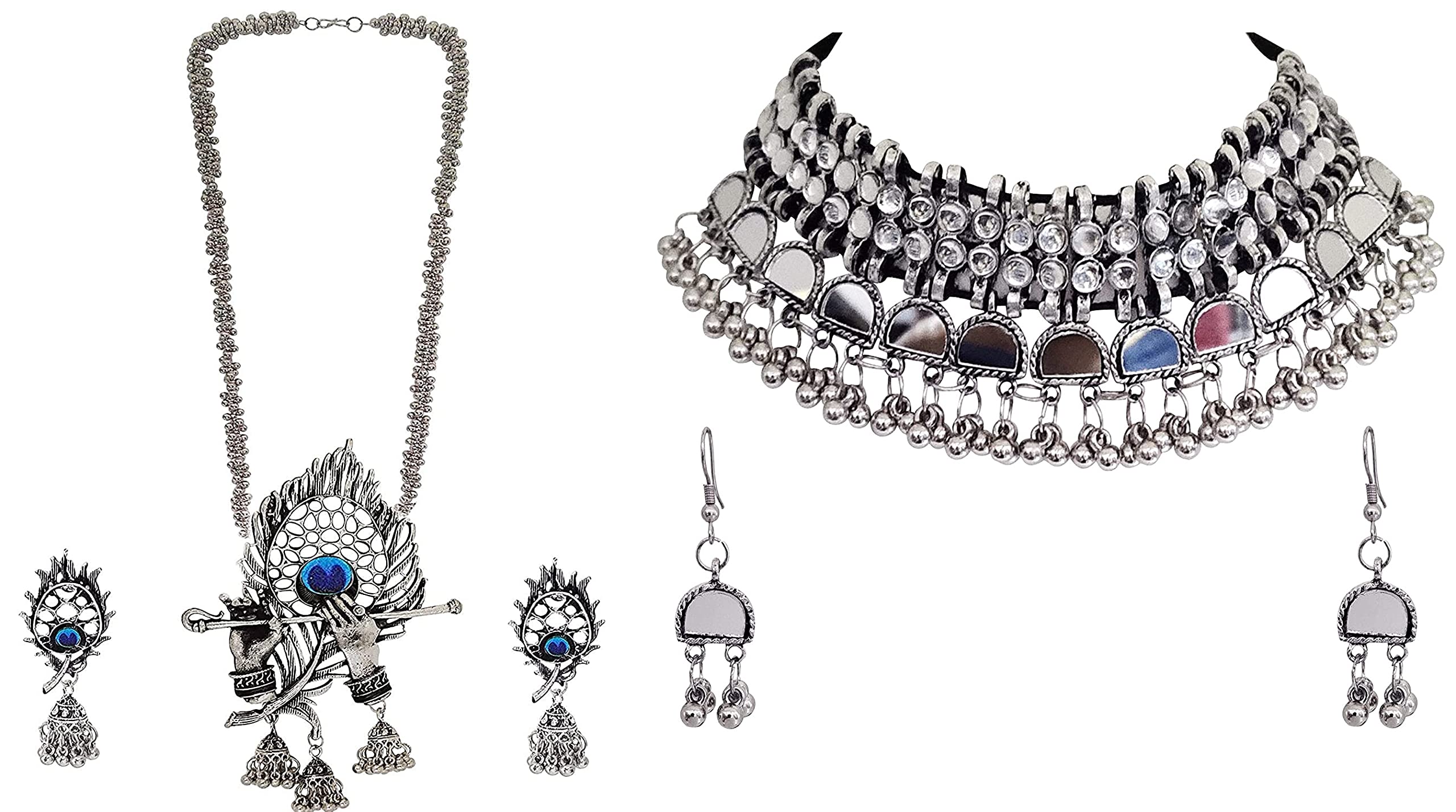 See full amazon price history chart for Molika Oxidised Silver Designer Jewellery Krishna Flute Peacock Necklace Set for Women & Girls Molika Oxidised Silver Designer Jewellery Krishna Flute Peacock Necklace Set for Women & Girls (B08SHMPBZV) Amazon Price History, Amazon Price Tracker