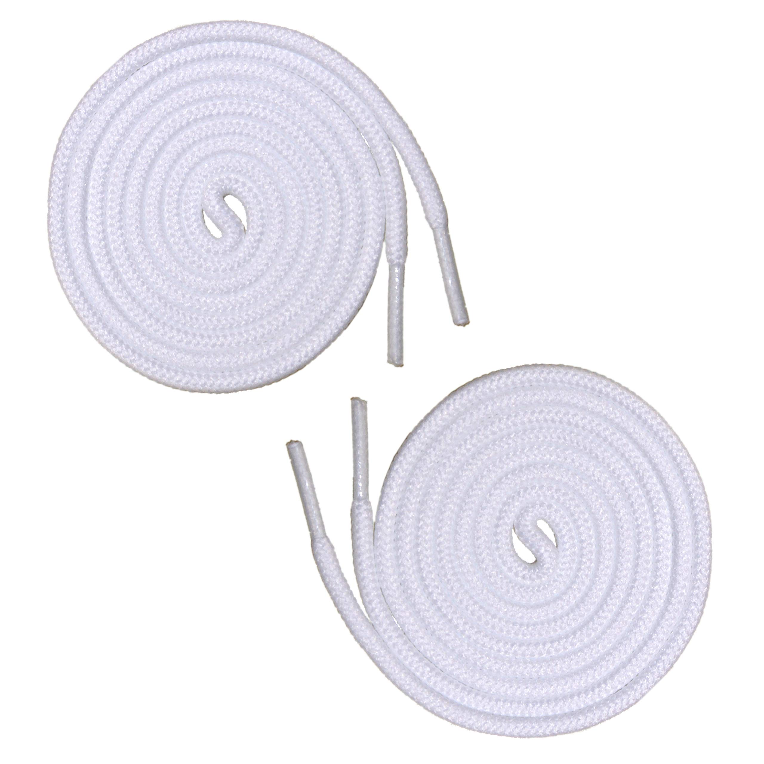 Shoe String King Round Metallic Silver Shoelaces for Sneakers and Shoes