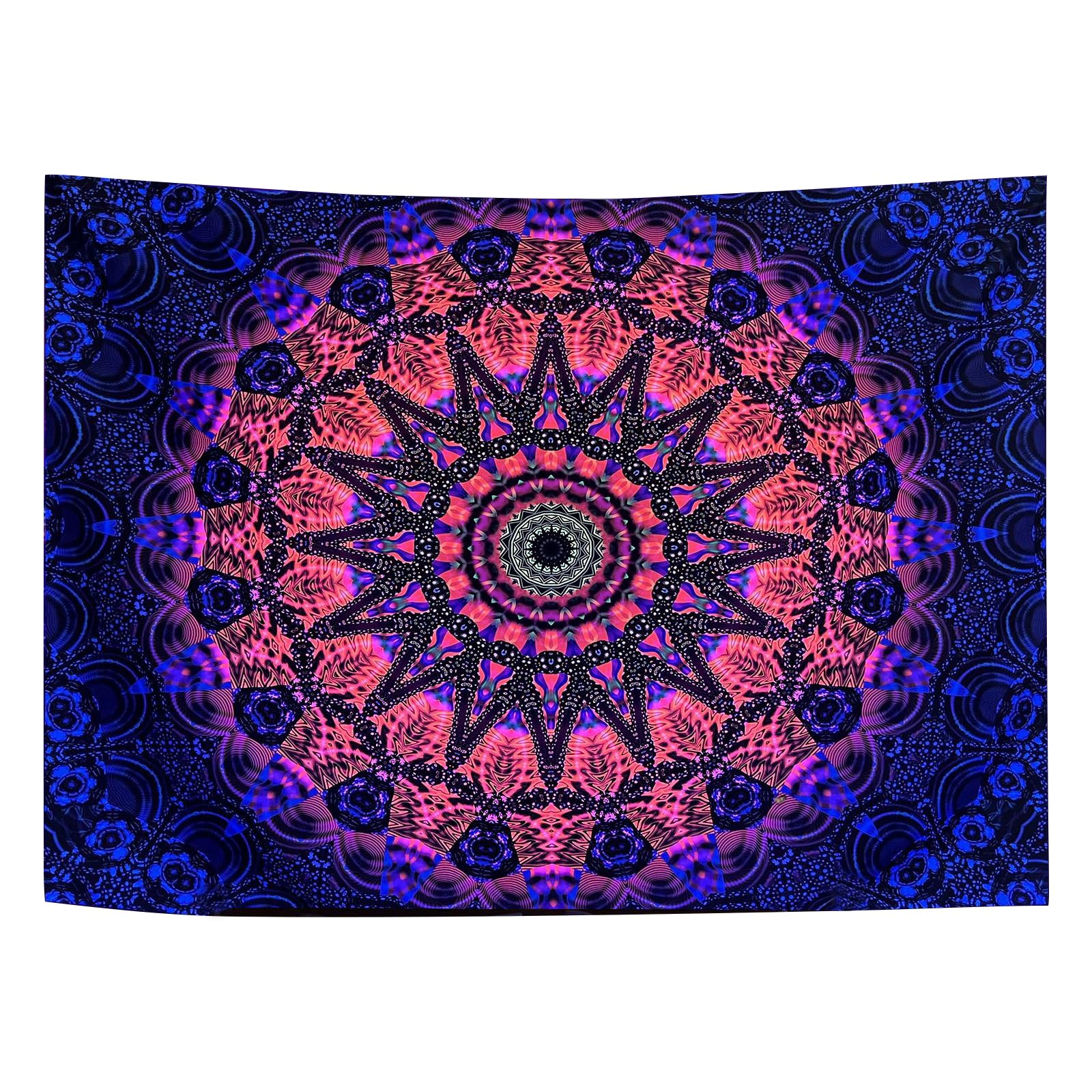 burkfeeg Tapiz Colorido 150x200 cm Tapiz Mandala Psicodélico Pared Mandala de Tela Para Decoración de Paredes, Toalla de Playa, DecoracióN de Manteles