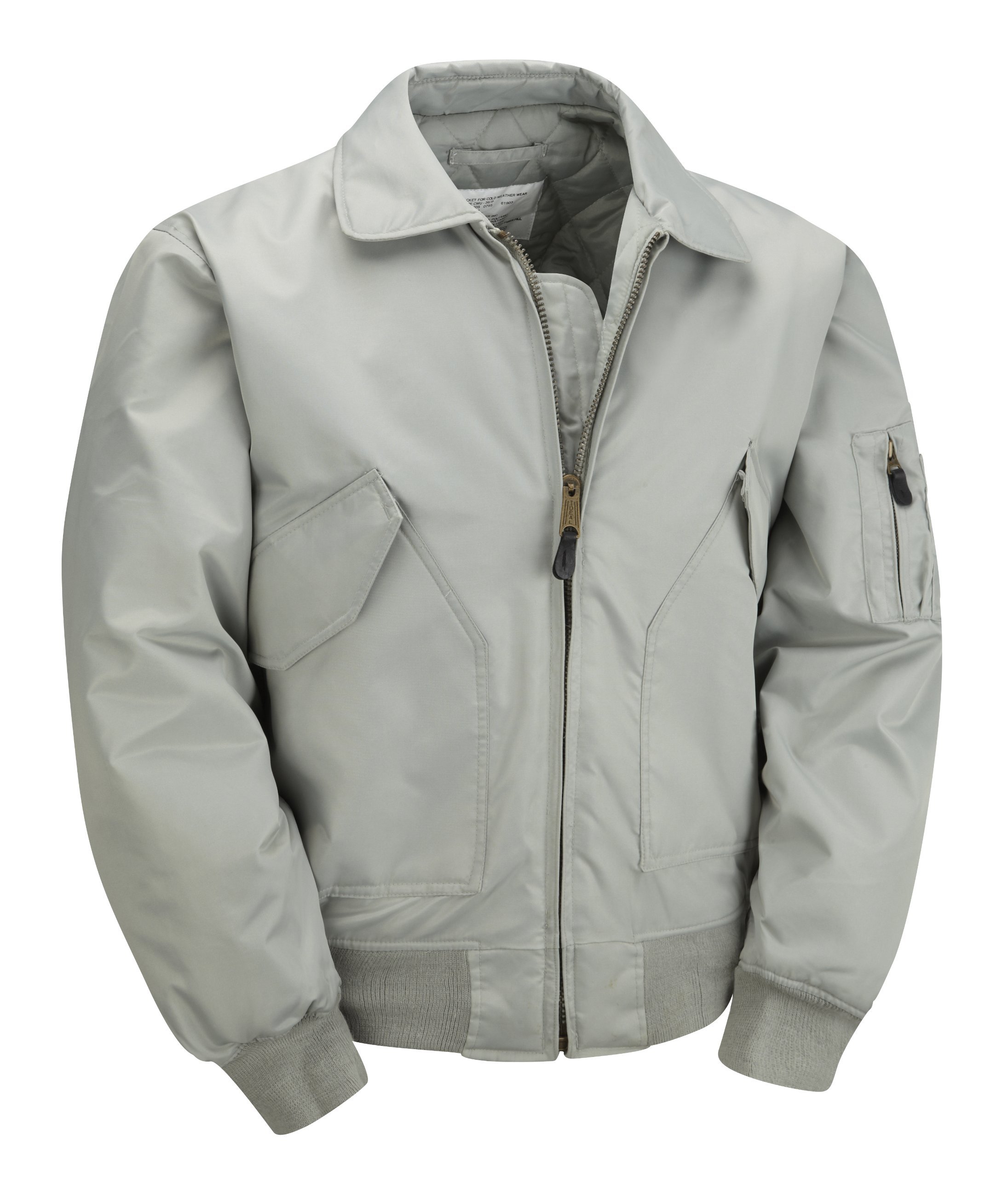 MA2 CWU Bomber Flight Jacket - Silver (XL)