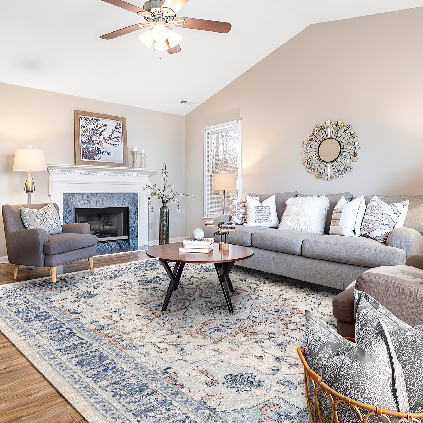 چیدمان مبل روی فرش ۱۲ متری