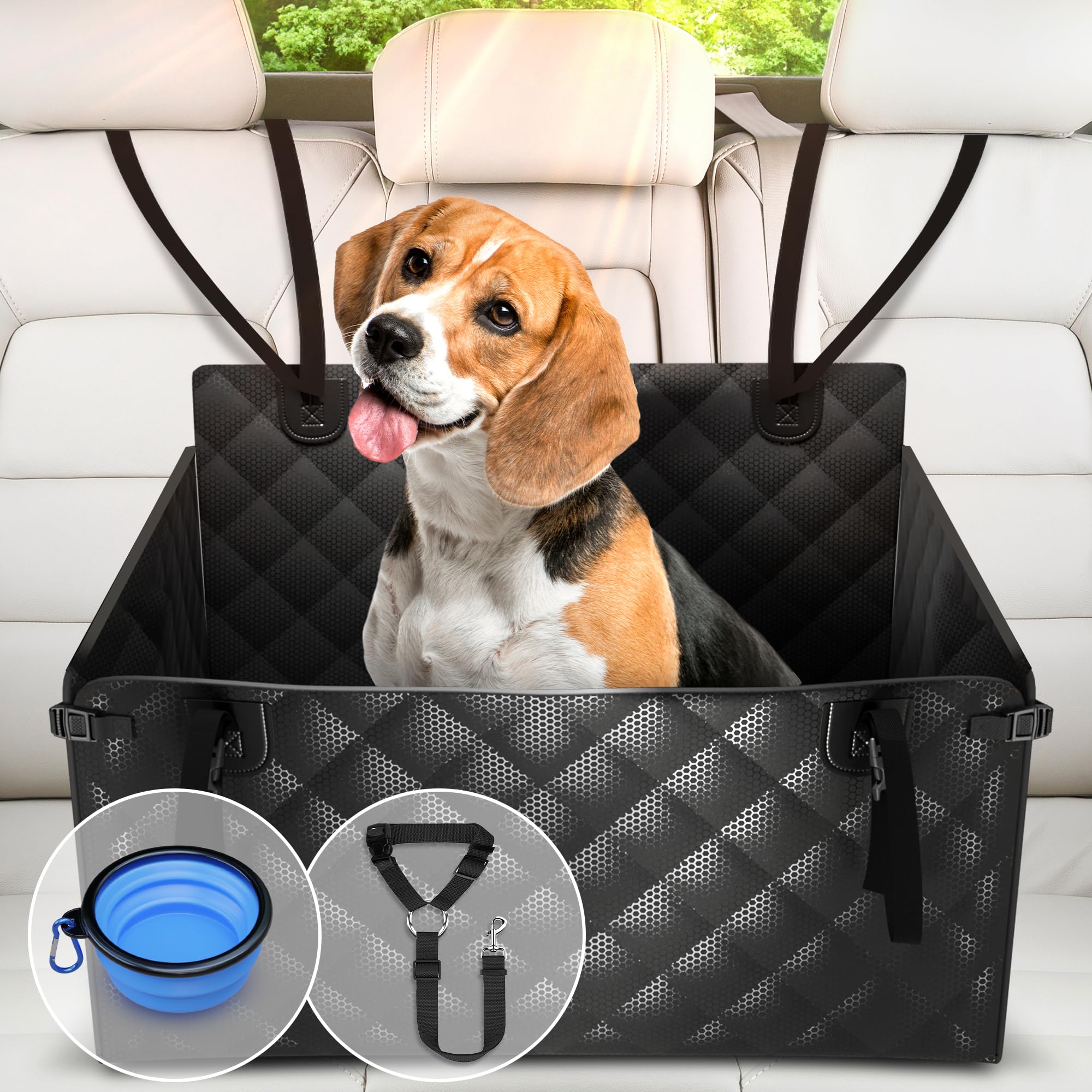 Dog Car Seat Medium Sized Waterproof Dog Car Seat for Car Back Seats Large for Dogs Accessories Travel Puppy Booster Seats for Cars Medium Small Dogs