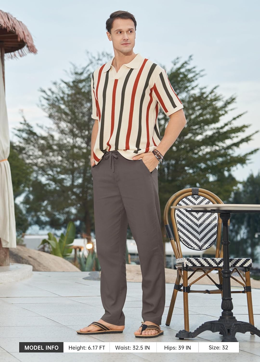 Willit Men's Linen Pants Casual Linen Dress Pants Drawstring Beach Summer Lightweight Trousers 29" 30" 32" - Image 3