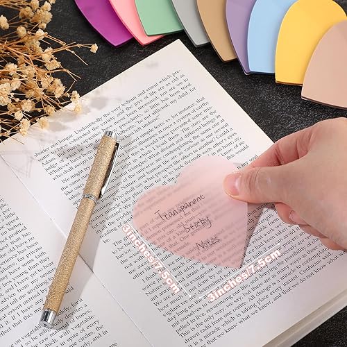 Miniatura 9 de Jetec Notas adhesivas transparentes, 900 hojas, 18 blocs de notas autoadhesivas, bloc de notas transparente translúcido, fácil de publicar para