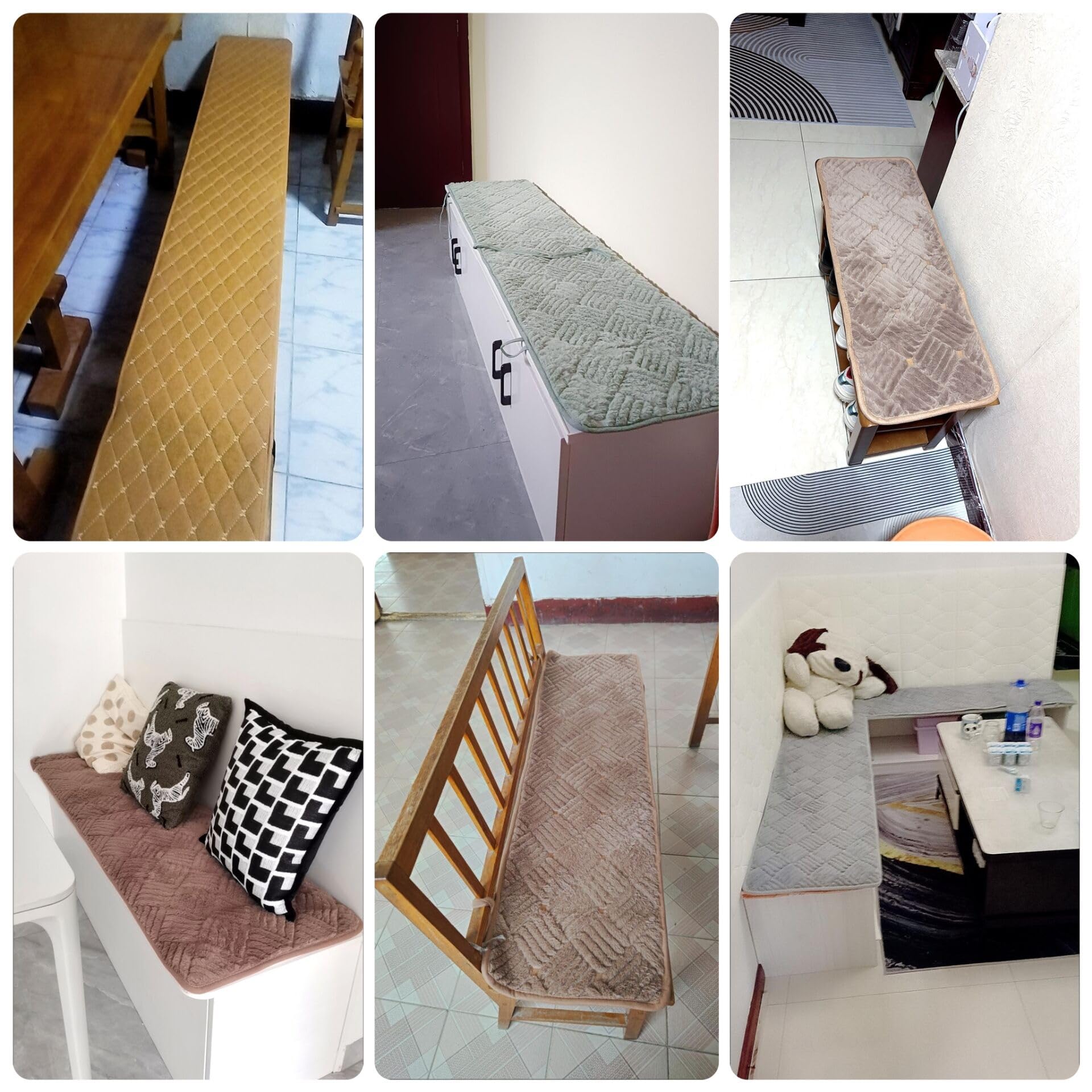 Cuscino per panca da esterno, 150 x 40 cm, lavabile, antiscivolo, per patio, tavolo in pelliccia, bankaufla, perfetto per rilassarsi all'aperto
