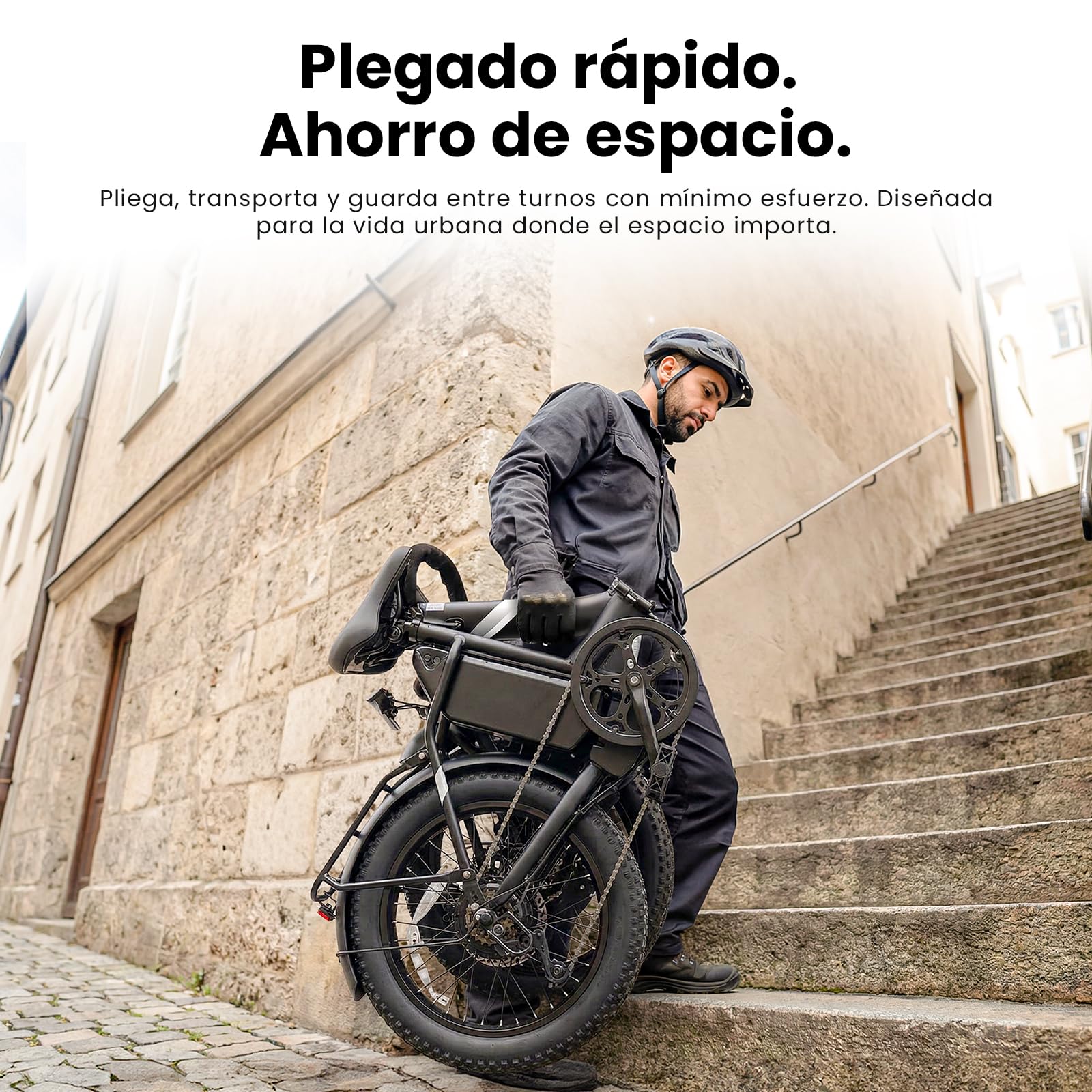 Touroll Bicicleta Eléctrica,S3/ S3 Pro Bici electrica, Fat Bike Plegable 20"×3.0", Autonomía 195 KM, Bici electrica Motor de 250 W, para La Ciudad y La Naturaleza