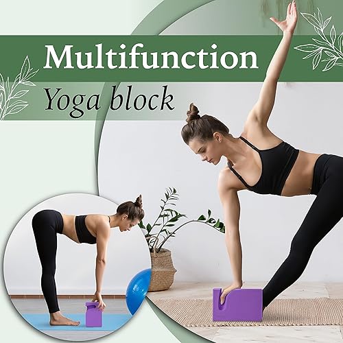 Miniatura 7 de Yes4All Bloques de yoga 2 unidades de soporte de muñeca, comodidad y fuerza de agarre, soporte para equilibrio, fitness y ejercicio, bloques de