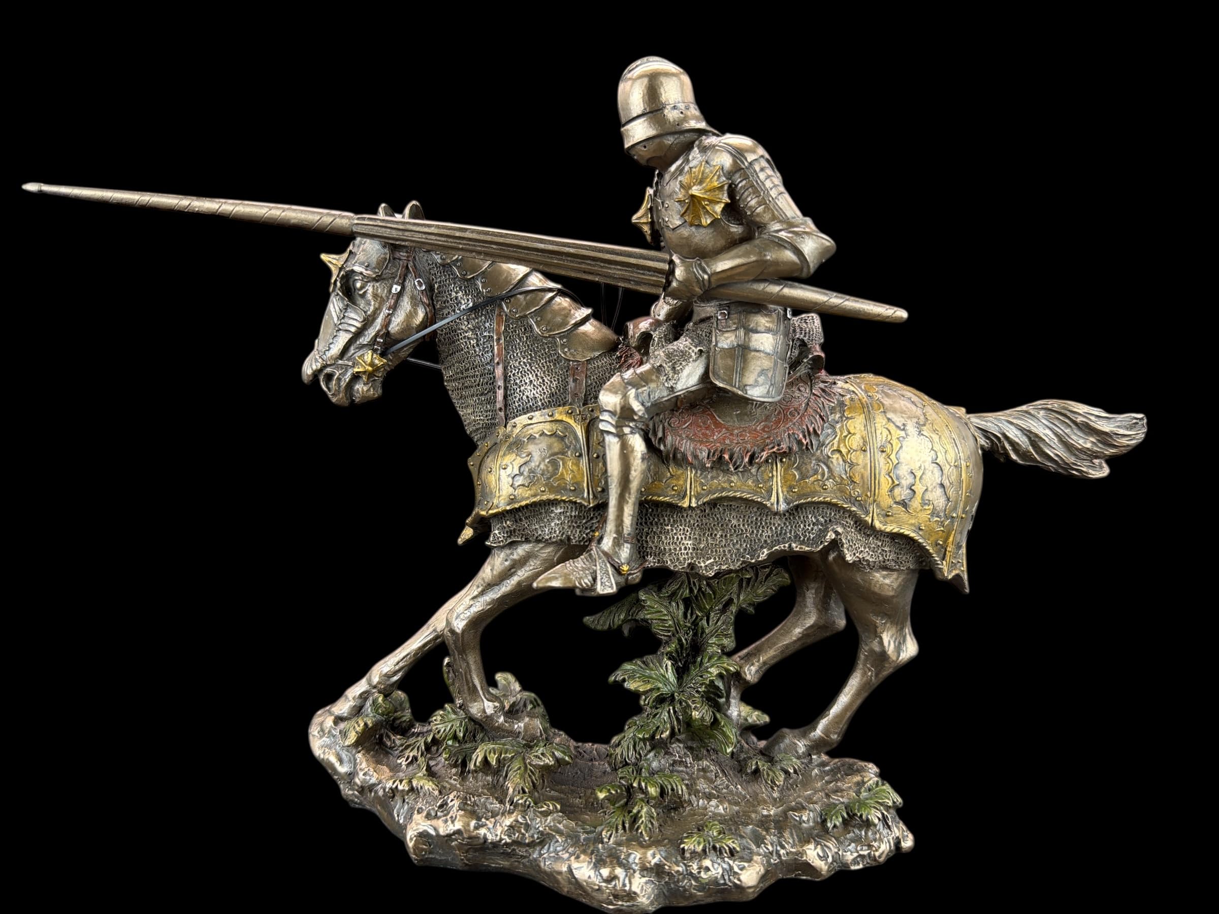 57 SPECIAL REPLICAS Rzeźba dekoracyjna figurka duży rycerz konny z lancą - figurka jako prezent do salonu, dekoracja figurki, dekoracja