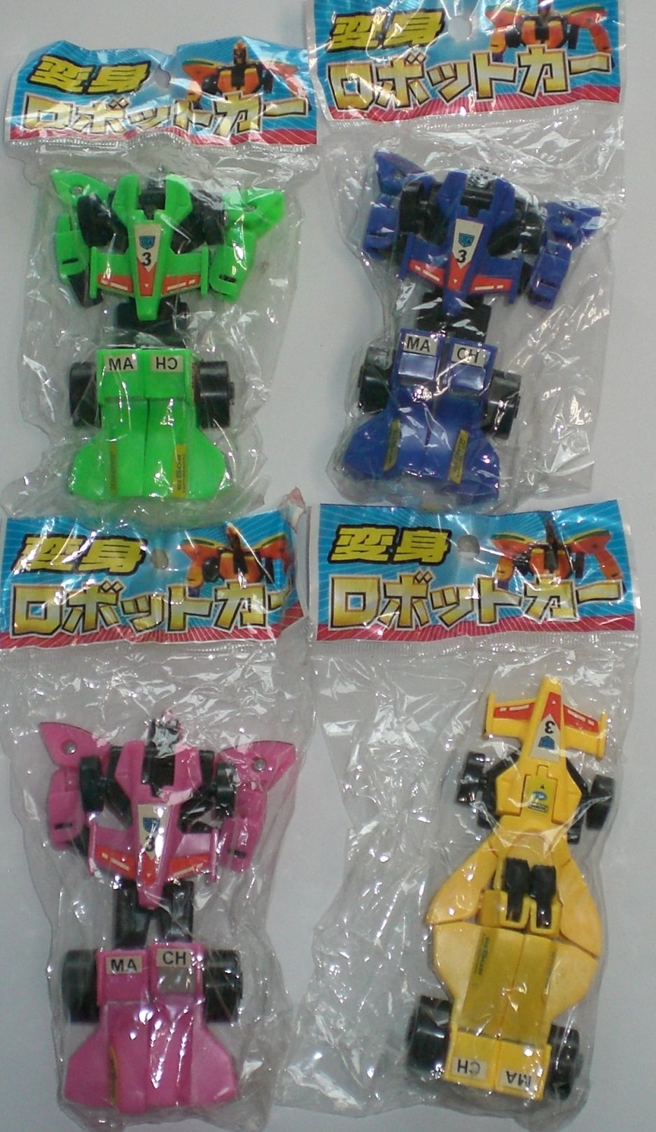 1/1コピーロボット イエロー＆ピンクセット Amazon.co.jp: 変形ロボットカー 4個セット ピンク グリーン