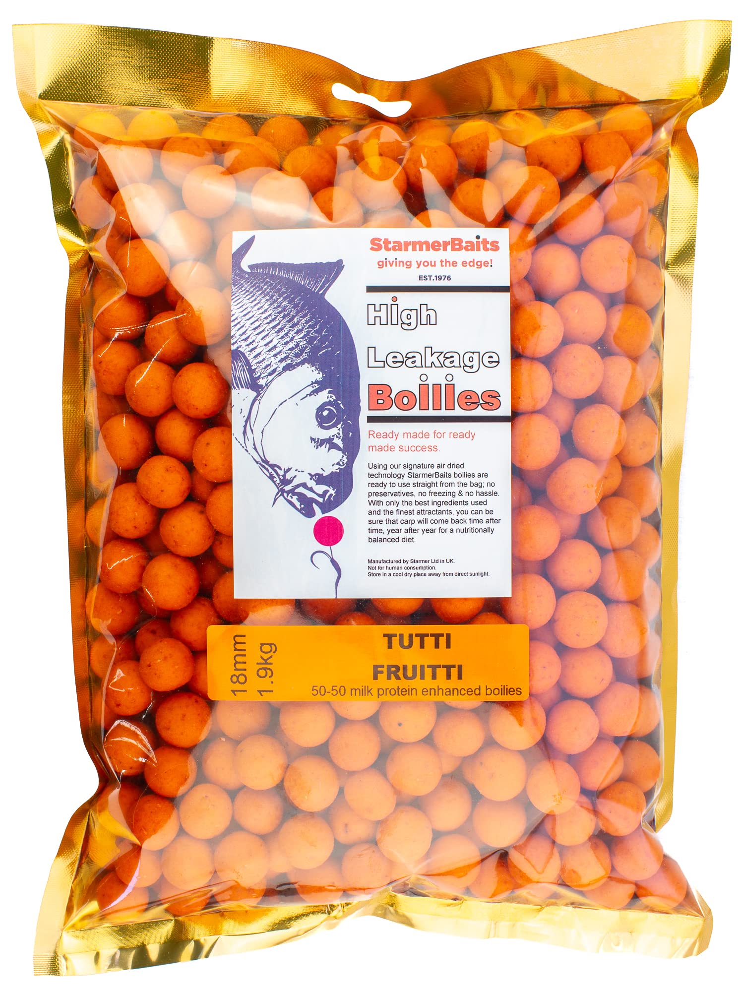 STARMER BAITS GIVING YOU THE EDGE! EST. 1976 boilies/TUTTI FRUITTI / 18mm / 1.9kg