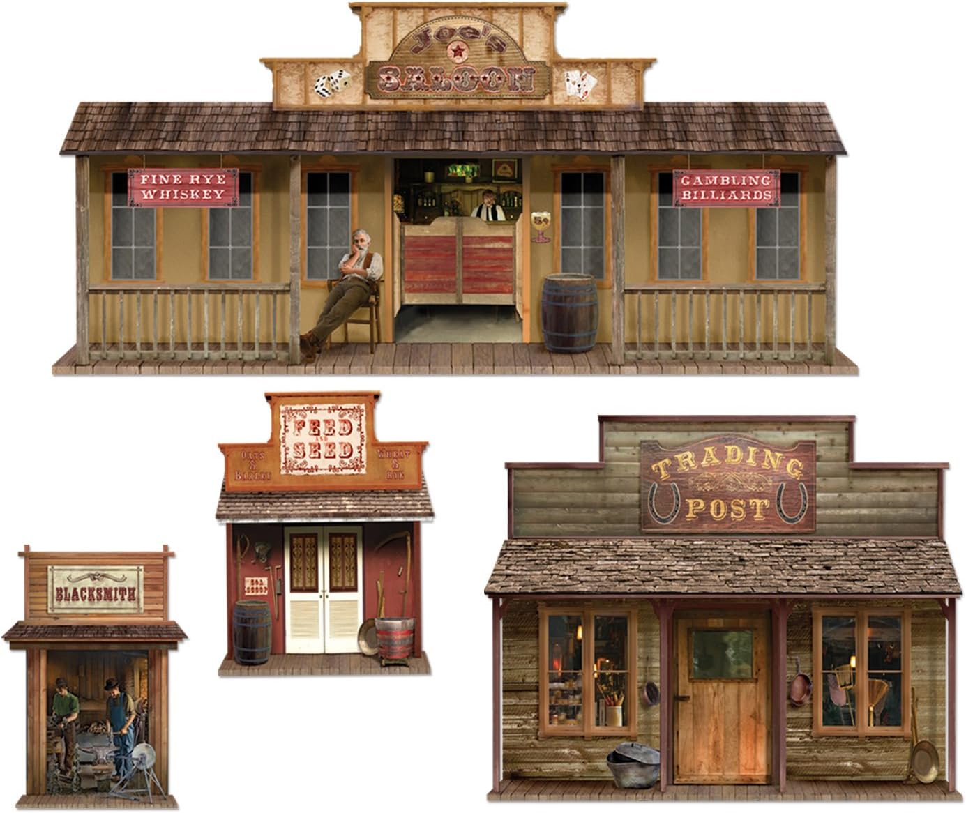 Amazon Com Wild West Town Props Party Accessory 1 Count 4 Pkg Kitchen Dining Amazon Com Wild West Town Props Party Accessory 1 Count 4 Pkg Kitchen Dining