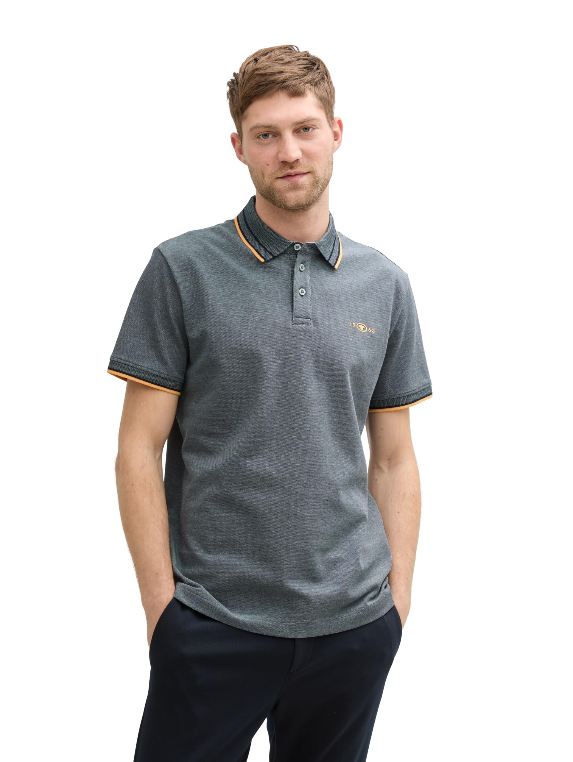 Tom Tailor Herren Piqué Poloshirt mit Stretch